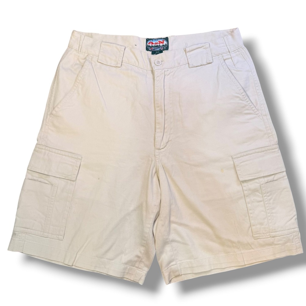 A&N Cargo Shorts Mens 32 Beige Vintage Cotton Utility Pockets safari gotpcore
